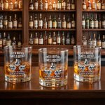 Bicchiere da 2-6 pugni personalizzati da 10 oz Rock Whiskey con nomi Regalo di compleanno e anniversario per fratello amante del whisky