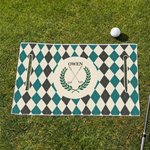Funda de asiento de carrito de golf personalizada con nombre e inicial Accesorios para campos de golf Regalo de cumpleaños para golfistas Clubes de campo