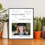 Personalized Congratulation Graduation Photo Frame with Photo and Name Class of 2026 Graduation Gift for Graduate