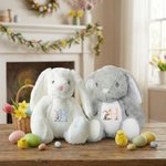 Personligt påskägg Bunny Initial Design Söt Bunny Plush fylld leksak med namn påsk födelsedagspresent för barn