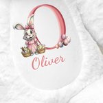 Personligt påskägg Bunny Initial Design Söt Bunny Plush fylld leksak med namn påsk födelsedagspresent för barn