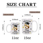 Taza de café de cerámica blanca personalizada con el nombre y el año de graduación Regalo de graduación para graduados