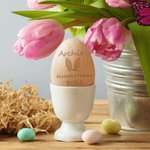 Oeuf de Pâques en Bois Personnalisé avec Nom et Texte Décoration de Maison Cadeau de Pâques pour Enfants