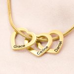 A Wearable Tribute to Your Whole Family - Personalized 1-12 Engraved Names Outline Heart Pendant Necklace