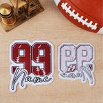 Personalized Exquisite Football Helmet Number Embroidery Patch with Name and Number Daily Game Team Gift for Football Players Lovers Fans