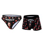 Personalised Multicolour Funny Face Photos Comfortable Couple Thong Boxer Underwear Anniversary Valentine's Day Gift for Him Her