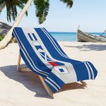 Personalized Nautical Flag Quick Dry Oversized Beach Towel with Name Travel Essentials Birthday Summer Vacation Party Gift for Friends