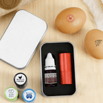 Tampon à oeuf personnalisé Silhouette d'oeuf Tampon à oeuf en carton avec encre de qualité alimentaire et texte Cadeau d'anniversaire de Pâques pour la famille Fermier