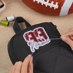 Personalized Exquisite Football Helmet Number Embroidery Patch with Name and Number Daily Game Team Gift for Football Players Lovers Fans