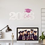 Personalisierte Glitter Grad Cap Holzschild mit Jahr und Name Foto Requisite Klasse von 2026 Graduierung Geschenk für Absolventen