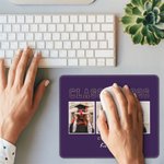 Personalisierte Retro-Foto-Collage Congrats Anti-Rutsch-Mauspad mit Namen und Klasse von 2026 Graduierung Geschenk für Absolventen