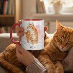 Tazza personalizzata in ceramica da 15 oz con nome per uso quotidiano Regalo di compleanno per l'amante del proprietario dell'animale domestico