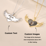 Gepersonaliseerde engel vleugels foto ketting met tekst gedenkwaardige sieraden verjaardag verjaardagscadeau voor vrouwen