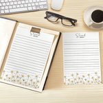 Personalised Birth Flower Notepad with Name Stationery Supplies Teacher's Day Birthday Gift for Family Friend Book Lover