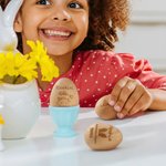 Oeuf de Pâques en Bois Personnalisé avec Nom et Texte Décoration de Maison Cadeau de Pâques pour Enfants