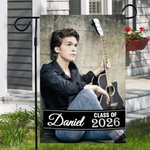 Double Side Photo Graduation Garden Flag