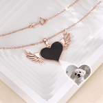 Gepersonaliseerde engel vleugels foto ketting met tekst gedenkwaardige sieraden verjaardag verjaardagscadeau voor vrouwen