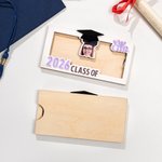 Personalized Graduation Cap Photo Wooden Money Holder with Name and Year Class of 2026 Graduation Gift for Graduates