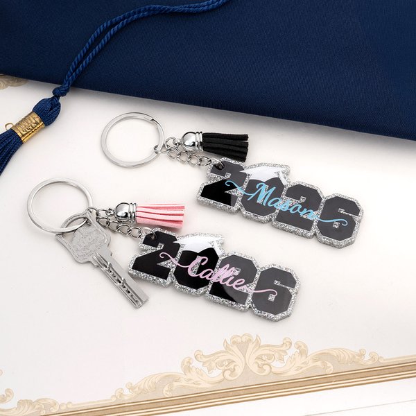 Sleutelhanger met kwastje voor eindexamenklas