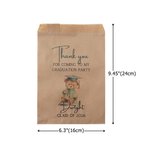 Personalized Cute Grad Cap Teddy Bear Food-Grade Paper Treat Bags Set of 20 Party Favors Graduation Gift for Class of 2026 Graduates