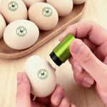 Tampon à oeuf personnalisé Silhouette d'oeuf Tampon à oeuf en carton avec encre de qualité alimentaire et texte Cadeau d'anniversaire de Pâques pour la famille Fermier