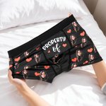 Personalised Multicolour Funny Face Photos Comfortable Couple Thong Boxer Underwear Anniversary Valentine's Day Gift for Him Her