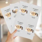 Personalised Watercolour Pet Portrait Wine Bottle Sticker Labels with Text and Date Anniversary Engagement Wedding Party Favors for Newlyweds Couples