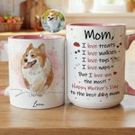 Tazza personalizzata in ceramica da 15 oz con nome per uso quotidiano Regalo di compleanno per l'amante del proprietario dell'animale domestico