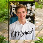 Double Side Photo Graduation Garden Flag