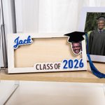Personalized Graduation Cap Photo Wooden Money Holder with Name and Year Class of 2026 Graduation Gift for Graduates