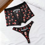 Personalised Multicolour Funny Face Photos Comfortable Couple Thong Boxer Underwear Anniversary Valentine's Day Gift for Him Her