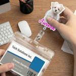 Personalized Photo Design Retractable Acrylic ID Card Badge Reel with Name Appreciation Birthday Gift for Nurse Doctor Medical Staff