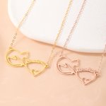 Personalisierte Mobius Katze Name Liebe Herz Halskette Minimalistische Schmuck Geburtstag Jahrestag Geschenk für Katzenliebhaber Besitzer