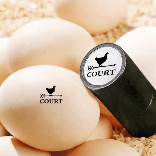 Tampon à oeuf personnalisé Silhouette d'oeuf Tampon à oeuf en carton avec encre de qualité alimentaire et texte Cadeau d'anniversaire de Pâques pour la famille Fermier
