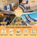 Personalized Nautical Flag Quick Dry Oversized Beach Towel with Name Travel Essentials Birthday Summer Vacation Party Gift for Friends