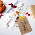 Personalized Cute Grad Cap Teddy Bear Food-Grade Paper Treat Bags Set of 20 Party Favors Graduation Gift for Class of 2026 Graduates