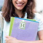 Personalized Multicolor Plaid Initial Magnetic Bookmark with Daily Use Reading Club Birthday Gift for Book Lovers