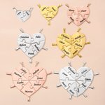 Personligt utsökt hjärtpussel 2-8 delar halsband med namn födelsedag årsdag mors dag present till familj vänner par