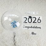Gepersonaliseerde 24 Inch Afstudeer Confetti Ballonnen Set van 2 Klas van 2026