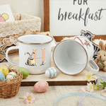Conejito de Pascua personalizado Huevos de Pascua Inicial 12 oz Esmalte Taza con Nombre Pascua Fiesta Regalo para Niños Niñas