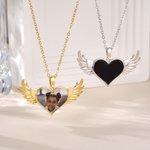 Gepersonaliseerde engel vleugels foto ketting met tekst gedenkwaardige sieraden verjaardag verjaardagscadeau voor vrouwen