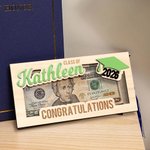 Personalized Congratulations Class of Graduation Wooden Money Holder with Name and Year Graduation Party Gift for Graduates