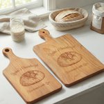Personalized Exquisite Sourdough Cutting Board with Paddle Handle and Name Birthday Housewarming Mother's Day Gift for Bakers Sourdough Enthusiasts