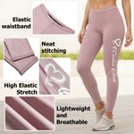 Personalized Paw Print Heart Dove Butterfly Horse Stretch Leggings Yoga Pants with Name Daily Sports Accessories Birthday Gift for Women