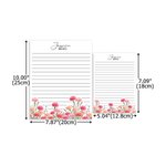 Personalised Birth Flower Notepad with Name Stationery Supplies Teacher's Day Birthday Gift for Family Friend Book Lover