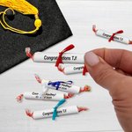 Set de 20 Envoltorios para Caramelos con Texto y Lazo Personalizados con Diseño de Diploma de Graduación Fiesta de Graduación Regalo para Graduados