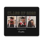 Personalisierte Retro-Foto-Collage Congrats Anti-Rutsch-Mauspad mit Namen und Klasse von 2026 Graduierung Geschenk für Absolventen