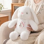 Personligt påskägg Bunny Initial Design Söt Bunny Plush fylld leksak med namn påsk födelsedagspresent för barn