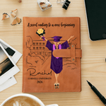 Graduación Personalizada Carácter A5 PU Cubierta de cuero cuaderno con el nombre y el año Cumpleaños Regalo de graduación para estudiantes y graduados