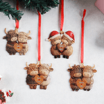 Personalised Highland Cow Love Acrylic Ornament with Names Home Decor Valentine's Day Anniversary Gift for Couple